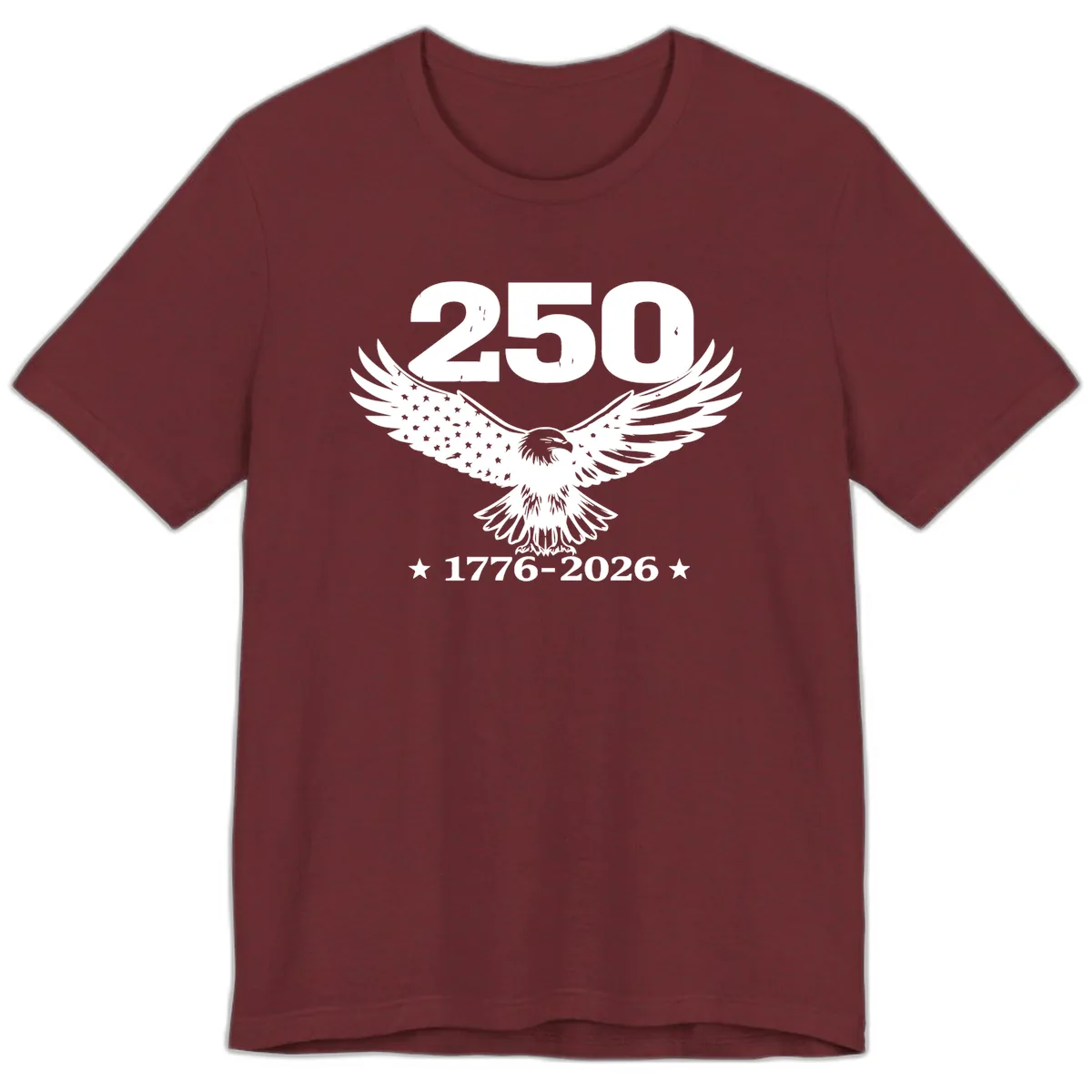 America 250th Anniversary Eagle Design Premium T-Shirt in Heather Cardinal